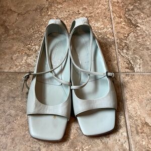 Jil Sander Strappy Ice Blue Leather Sandals